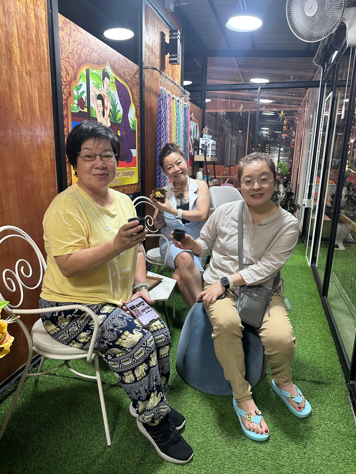 Group of customers in waiting area